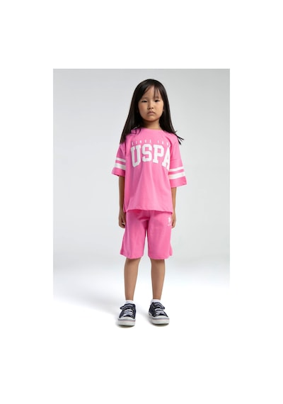 U.S. Polo Assn. Kız Çocuk Bordo Bermuda Takım Bordo