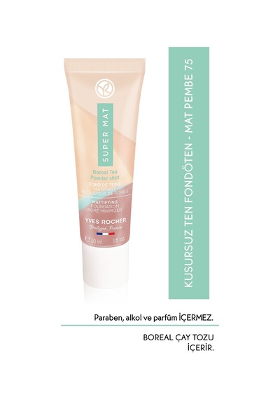 Yves Rocher Kusursuz Ten Mat Fondöten-30 Ml-mat Pembe 75