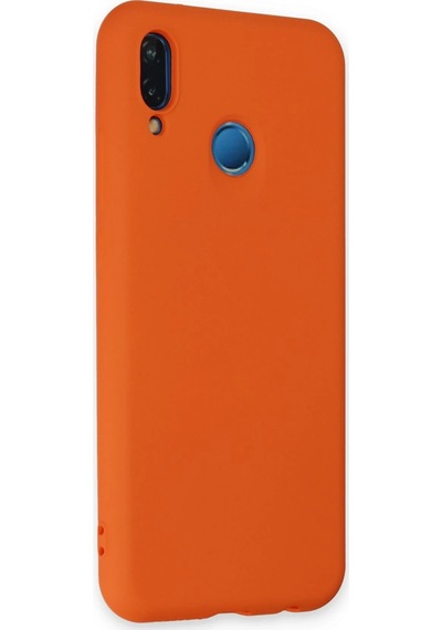 Newface Huawei P20 Lite Kılıf Nano İçi Kadife Silikon Glblseme - 33 - Turuncu