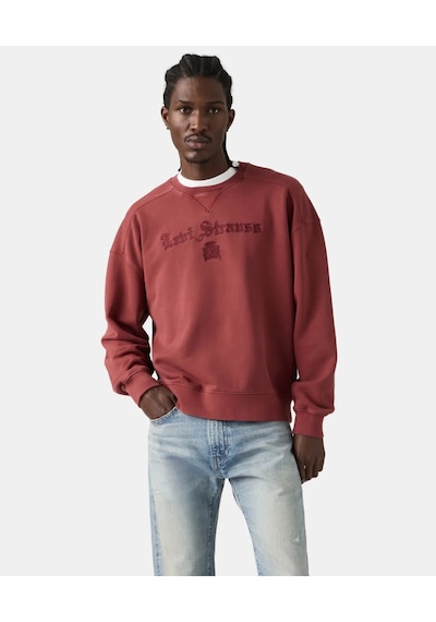 Levi's Erkek Grafik Desenli Bisiklet Yaka Bordo Sweatshirt - 005pk-0002 Bordo