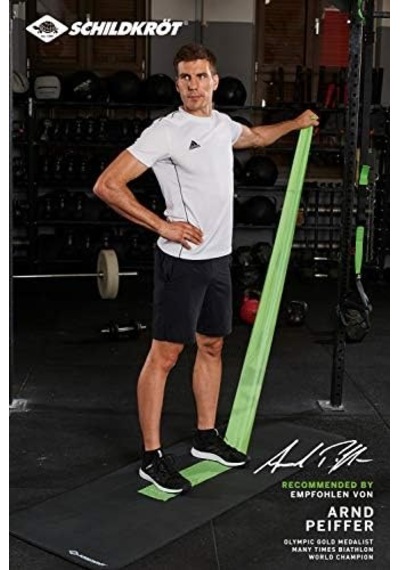 Schildkröt Fitnessbänder 2er Set, Latexfrei, Grün-anthrazit, İn 4-farb Karton