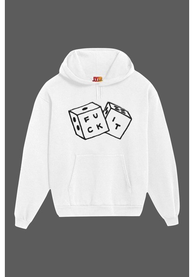 Startmore Unisex Beyaz Zar Baskılı Sweatshirt Beyaz