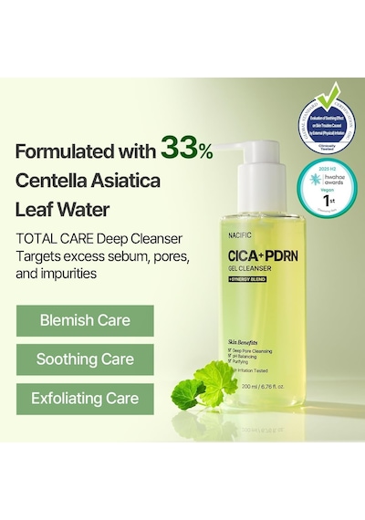 Cica Pdrn Gel Cleanser 200 Ml Hassas Ciltler İçin Nazik Jel Temizleyici Bariyer Destekleyici
