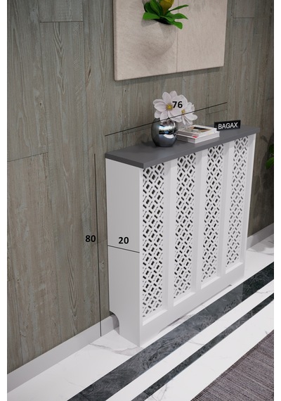 Dekoratif Petek Dolabı Kalorifer Peteği Kapatma Ünitesi Modern Tasarım İç Ölçü 76 Cm Dış Ölçü 80 Cm Petek 76 Beyaz Üstü Antrasit D4 Dekoratif Petek Dolabı Kalorifer Peteği Kapatma Ünitesi Modern Tasarım İç Ölçü 76 Cm Dış Ölçü 80 Cm Petek 76 Beyaz Üstü Antrasit D4