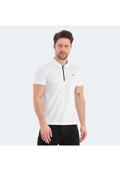 Slazenger ROYAL Erkek Polo Yaka Beyaz Tişört
