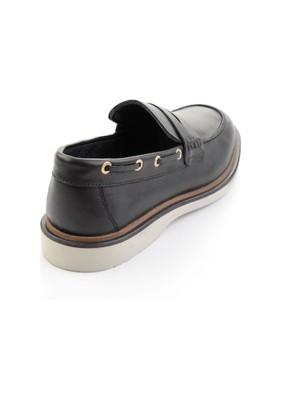 Siyah Hakiki Deri Erkek Loafer Ayakkabı E01698626003 Siyah