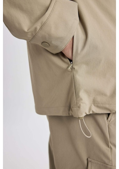 DeFacto Regular Fit Polo Yaka Çıtçıt Kapamalı Cepli Teknik Gömlek Ceket B7396AX24SPBG769