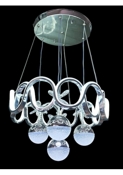 Ers Aydınlatma Totem Krom 3 Renk 4 Toplu Sarkıt Led Avize Çift Led Işık Performans Ürünüdür