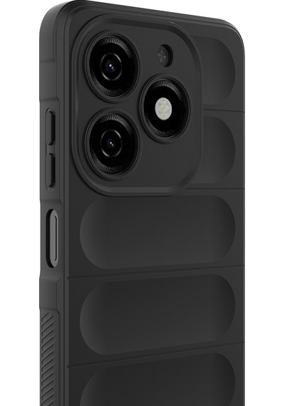 İnfinix Hot 40i Kılıf Esnek Tpu Oyuklu Arka Yüzey Tasarımlı Tchs Etnik Silikon Kapak - Lacivert Lacivert