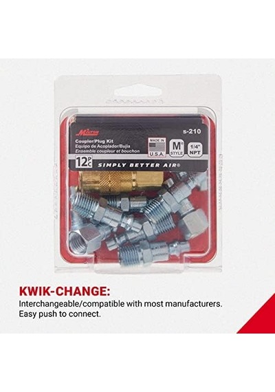 Milton S-210 1/10,2 Cm Npt M Style Kavrama Ve Fiş-set 12 Adet