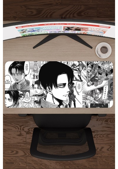 Levi Ackerman Anime V5 - 70x30 Xl Gaming Kauçuk Kaymaz Taban Mouse Pad Fare Altlığı