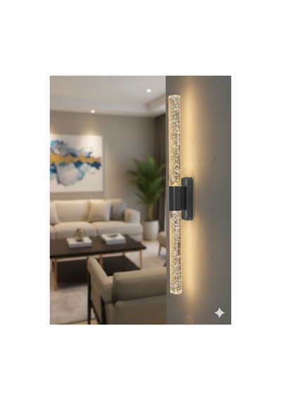 Bubblelight Large 51 Cm Modern Tasarım Led Aplik - Duvar Lambası - Antrasit Gri - Elektrikli - Günışığı Çok Renkli
