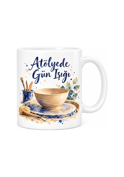 Storeşahin Atölyede Gün Işığı Tasarımlı Porselen Kupa - Model 568 Shn0720