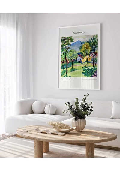 Çerçevesiz Poster August Macke Tegernsee Manzarası