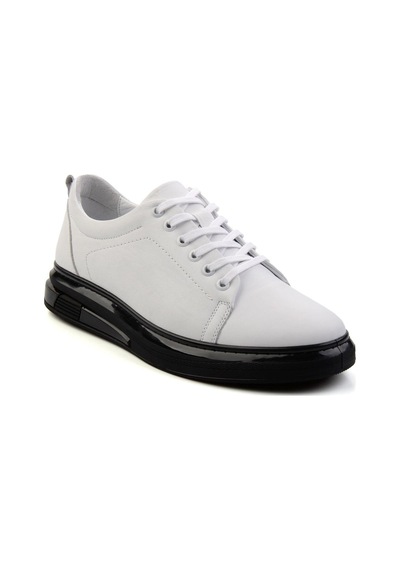 Beyaz Leather Erkek Casual Ayakkabı E01018033343 Beyaz