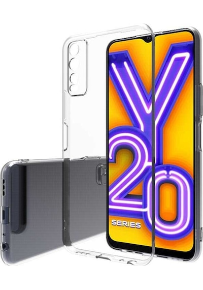 Vivo Y20 Kılıf Zore Şeffaf Ince Ve Esnek Süper Silikon Kılıf Renksiz