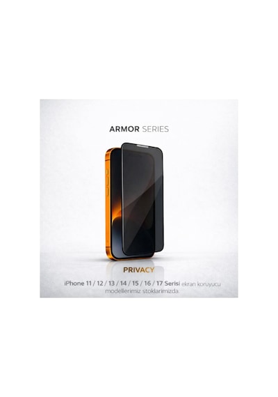Premium Armor Series İphone 16 Pro Max İçin Uyumlu Hayalet Guard Özellikli Privacy Temperli Cam Ekran Koruyucu 28 Derece
