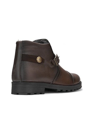 Günlük Erkek Bot Bağcıklı Toka Detaylı Tırtık Taban Outdoor Ayakkabı 01 Kahve