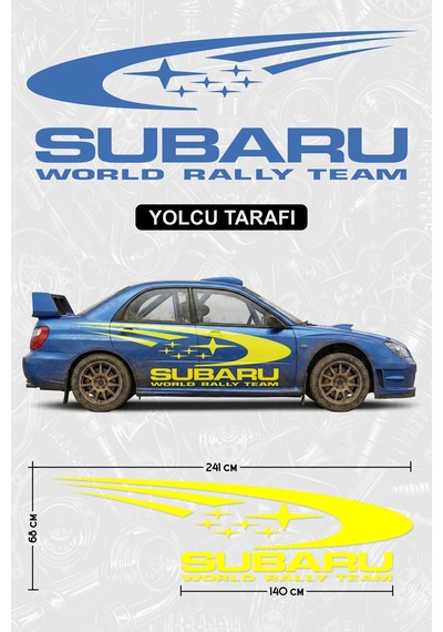 Subaru World Rally Team Yan Gövde Sticker Yolcu - 864812213