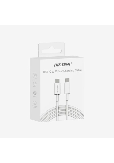 Hıksemı Hs-hub-cbc2c Usb-c To Usb-c Hızlı Şarj Ve Veri Kablosu 60w, 1m - Beyaz