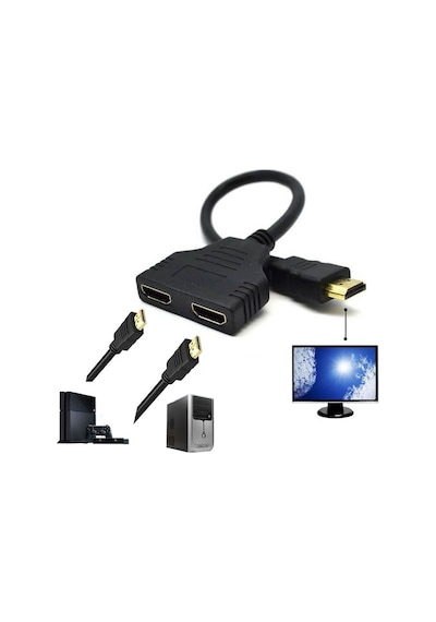 2 Port  Kablolu Hdmi Çoklayıcı Switch - 2 Giriş 1 Çıkış Çoğaltıcı