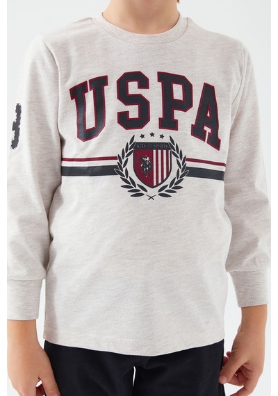 U.S. Polo Assn. U.s. Polo Assn Bej Melanj Erkek Çocuk Pijama Takım Bej Melanj