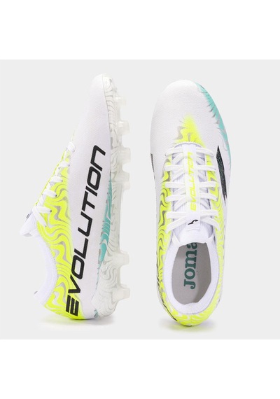 Joma Evolutıon Cup 2402 Whıte Yellow Krampon Ve Halı Saha Ayakkabısı Beyaz