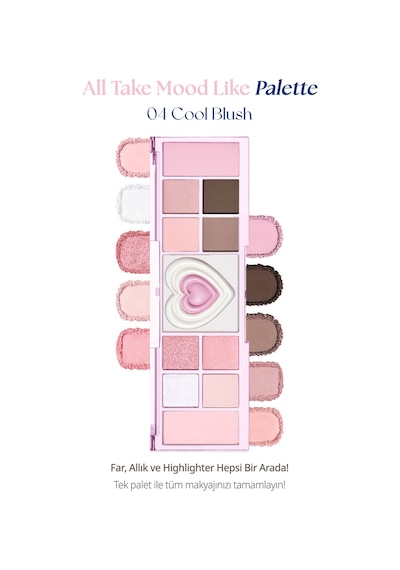 Peripera All Take Mood Like Palette 04 Cool Blush Night Peri