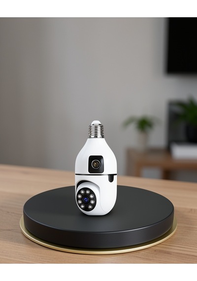Wifi Ampul Kamera 1080p Hareket Sensörlü Gece Görüşlü Uzaktan Erişimli