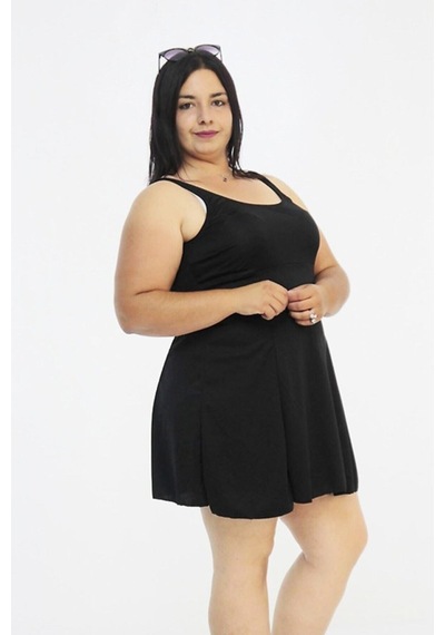 Pucka Fashıon Siyah Büyük Beden Likralı Kumaş Slipli Tek Parça Elbise Mayo Siyah - 221467667 Siyah Pucka Fashıon Siyah Büyük Beden Likralı Kumaş Slipli Tek Parça Elbise Mayo Siyah - 221467667 Siyah