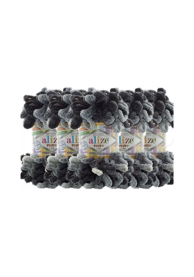 Alize Puffy Puffy Color 6532 İplik - 5 Adet Peluş İplik 219090069