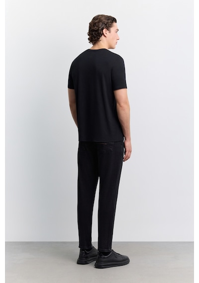 Avva Erkek Siyah Bisiklet Yaka Soft Touch Premium Basic Regular Fit T-shirt A62y1037 Avva Erkek Siyah Bisiklet Yaka Soft Touch Premium Basic Regular Fit T-shirt A62y1037