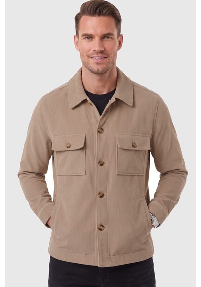Rizzup Erkek Slim Fit Fitilli Kadife Vizon Ceket %100 Pamuk Düğmeli Cepli Astarsız 2701104