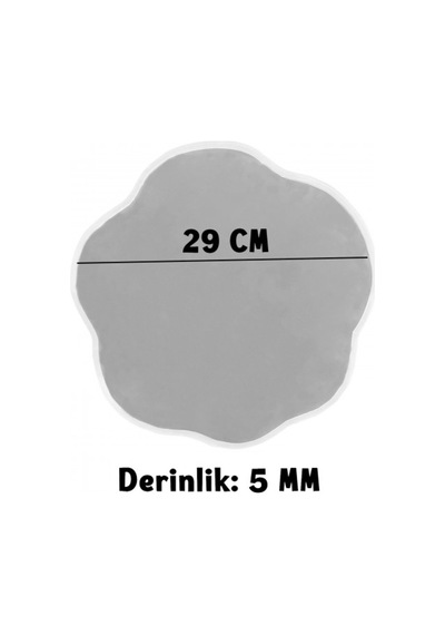 Epoksi Silikon Kalıp Yerli Nişan Ve Söz Tepsi Kalıp Papatya Model 29 Cm Şeffaf