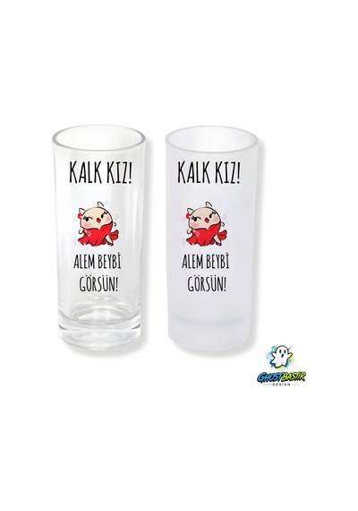 Alem Beybi Görsün Buzlu / Buzsuz Seçenekli Rakı Bardağı 1 Adet Şık Sunum Bardağı 0294