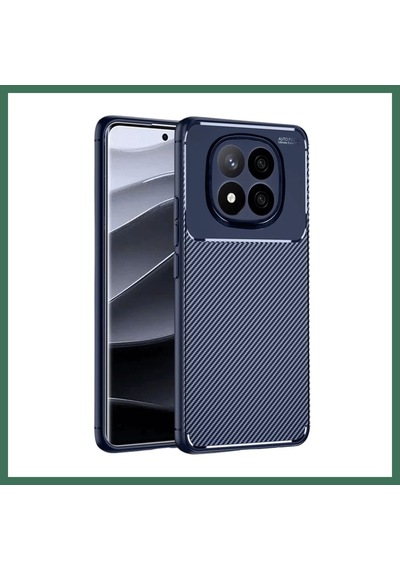 En-cag Redmi Note 14 Pro 5g Uyumlu Kılıf Auto Focus Karbon Kapak - Lacivert Bss