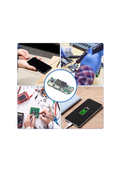 18650 Lityum Pil Şarj Modülü Dijital Göstergeli 5v2.4a 2a 1a Dual Usb Çıkış