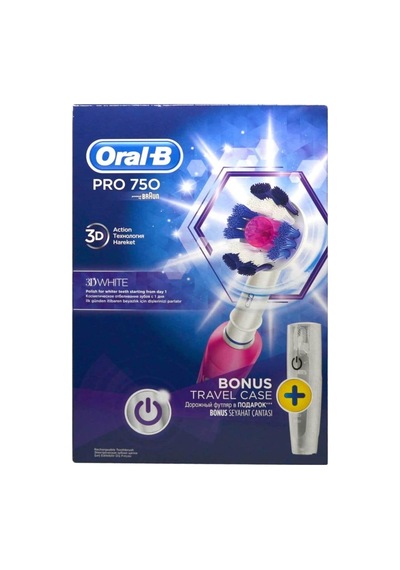 Pro 750 Şarj Edilebilir Diş Fırçası, 3d White, Pembe