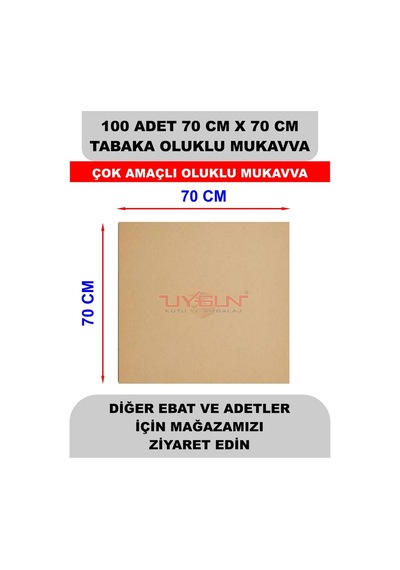 100 Adet 70cm X 70cm Baskısız Tabaka Oluklu Mukavva, Çocuk Etkinlik Kartonu, Maket Kartonu, Kargo Kartonu