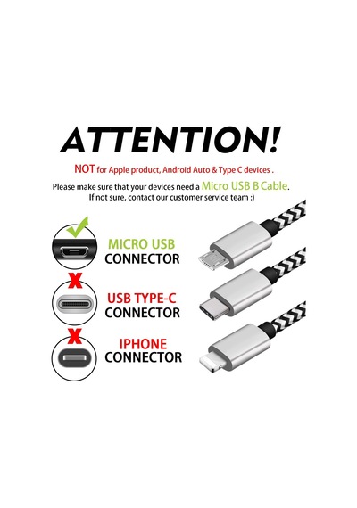Micro-usb Hızlı Şarj Kablosu, 1 Metre, 2.1a, Kopmaz Naylon Örgülü Veri Kablosu, Samsung, Xiaomi Ve Micro-usb Girişli Tüm Cihazlar İle Uyumlu, 1 Yıl Garantili