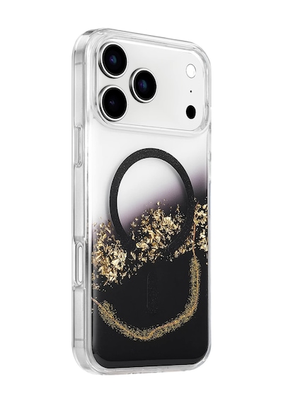 Onegif Apple İphone 17 Pro Max Lotus Simli Magsafe Kapak - Siyah
