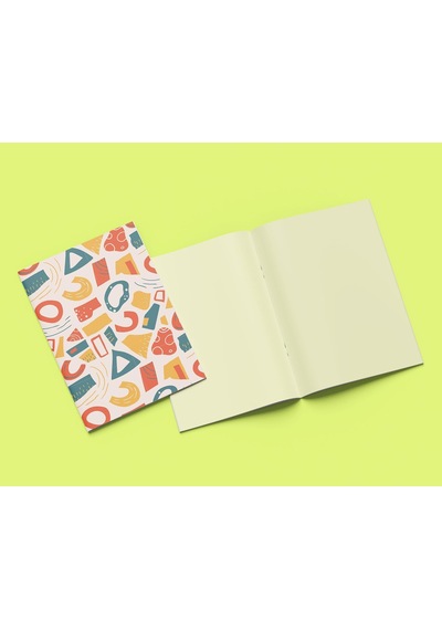 Lexroo Boho - 3'lü Çizgisiz Defter Seti 4, 14x21 Cm, A5 Boyut Çok Renkli