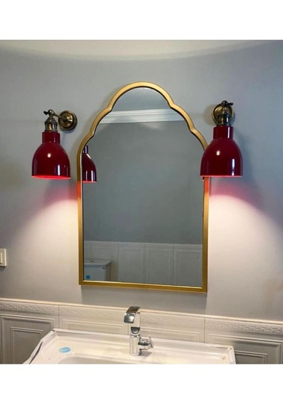 50x80 Kubbe Ayna/asimetrik Duvar Dekorukonsol Aynası Gold 50 X 80 Genel