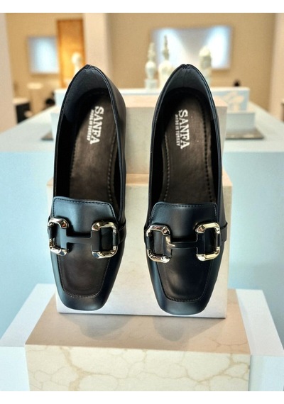 Aska Shoes Shoes Günlük Tokalı Babet 2025aska001 Siyah