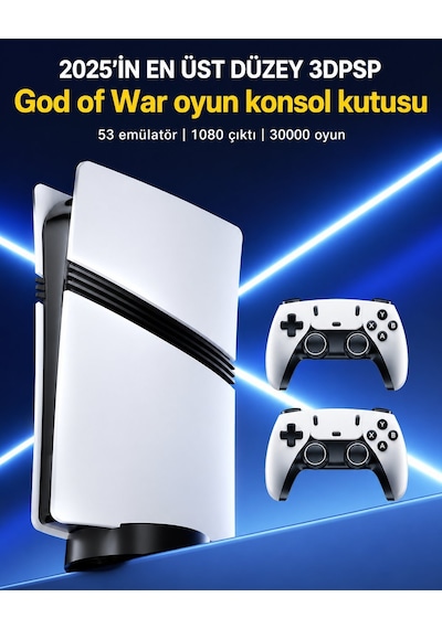 Gs5 Pro Kablosuz Çift Kol Yeni Nesil Oyun Konsolu Uyumlu 4k-hdmı 53 Emulatör 30000 Oyunlu 2.4g Gaming Atari