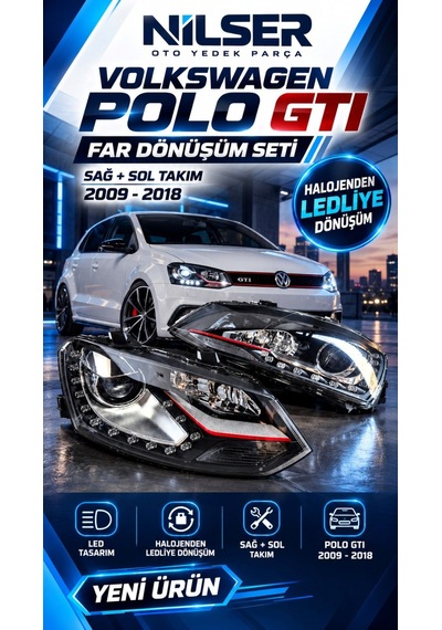 Vw Polo Gtı Far Lambası 2009-2018 6r1941039b