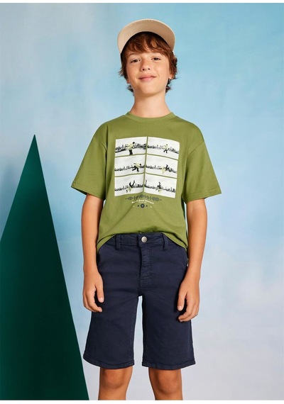 Erkek Çocuk Twill Şort Lacivert 6206 Lacivert