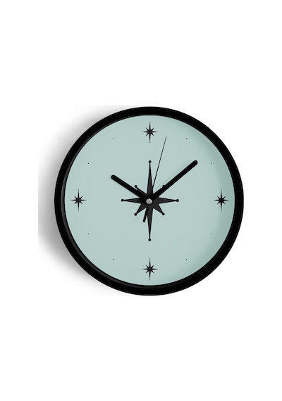 Modern Tasarım Duvar Saati - 25cm - Önü Camlı Siyah Kasa - Sessiz Mekanizma-jh0338 Siyah