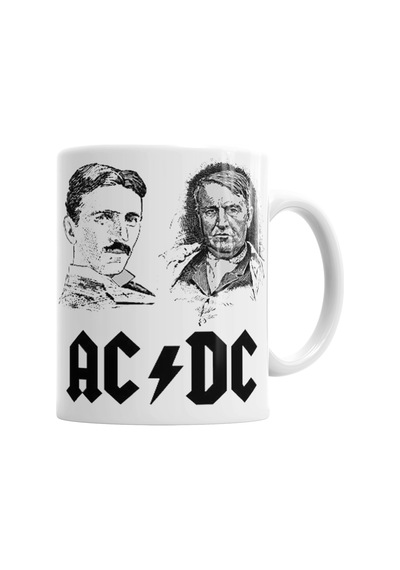 Ac Dc Tesla Ve Edison Kupa Bardak Porselen No35508 Karışık