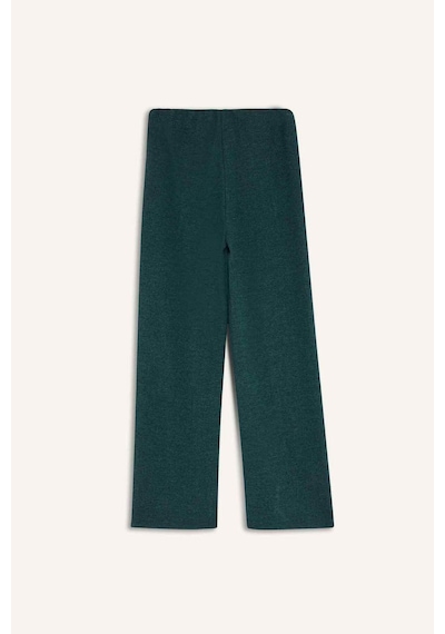 Defacto Straight Fit Beli Lastikli Geniş Paça Pantolon F1016ax25augn650 Yeşil